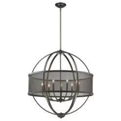 Golden Lighting Colson 9-Light Chandelier With Shade, Etruscan Bronze -Ceiling Lighting Shop 141141a101723f44 3611 w800 h800 b1 p0