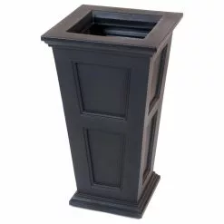 Mayne - Outdoor Products Of Distinction 16"W X 16"D X 28"H Tall Fairfield Planter With 16 Gallon Soil Capacity, Black