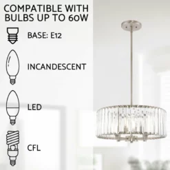 Kira Home Delilah 16" Crystal Drum Chandelier, Beveled Glass Panels -Ceiling Lighting Shop 15e19faf00ca77f7 8435 w800 h800 b0 p0