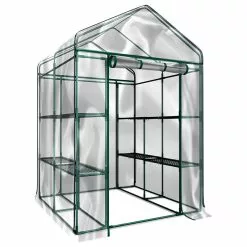 Walk-In Greenhouse-Indoor Outdoor With 12 Shelves By Home-Complete