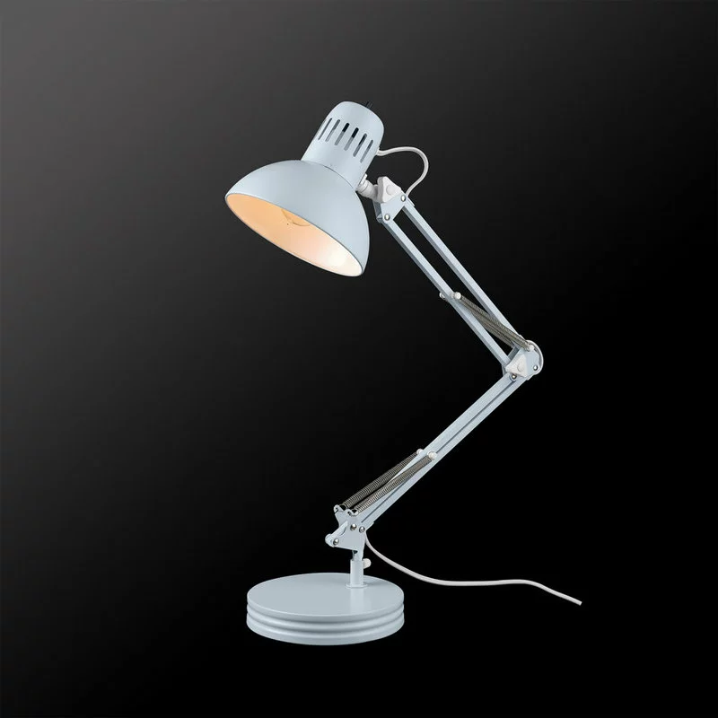 Globe Electric 28" Matte Light Blue Spring Balanced Arm Desk Lamp With Interchangeable Base 6 Globe Electric 28" Matte Light Blue Spring Balanced Arm Desk Lamp With Interchangeable Base - Image 6