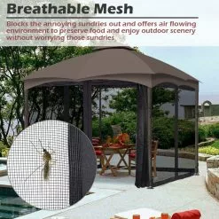 Yescom 2-Tier Canopy Top With Mesh Sidewall UV Protection Outdoor Patio Garden -Ceiling Lighting Shop 1781725d0eff27fb 2859 w800 h800 b0 p0