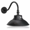 HTM Lighting Solutions Integrated LED Gooseneck Barn Light Fixtures, Bronze, Textured Black, 14in.