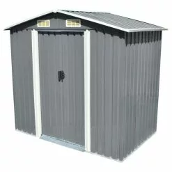 Vida XL International B.V. VidaXL Garden Storage Shed Metal 80.3"x52"x73.2" Garage Tool Storage House