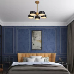 Design Living Gold Frame Flushmount Light Fixture, Black Shades, White Shade Cover -Ceiling Lighting Shop 1831d2140dd6fcaf 7037 w800 h800 b0 p0