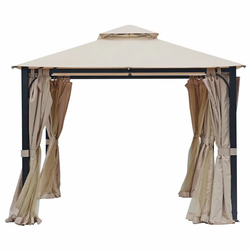 Moprem Home Garden Gazebo Polyester Fabric 10' X 10' Patio Double Roof Vented Gazebo 1 Moprem Home Garden Gazebo Polyester Fabric 10' X 10' Patio Double Roof Vented Gazebo