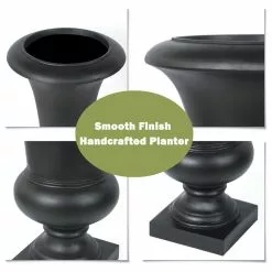 LuxenHome 22.75" H Black Slim MgO Urn Planter -Ceiling Lighting Shop 1931796c03e402e2 8220 w800 h800 b1 p0