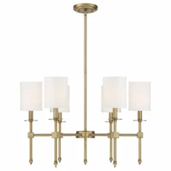 Savoy House Chatham 6-Light Chandelier, Warm Brass