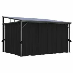 Vida XL International B.V. VidaXL Gazebo With Curtain Anthracite Garden Canopy Shelter Party Tent Marquee -Ceiling Lighting Shop 1ad1ea510250fdf3 8778 w800 h800 b1 p0