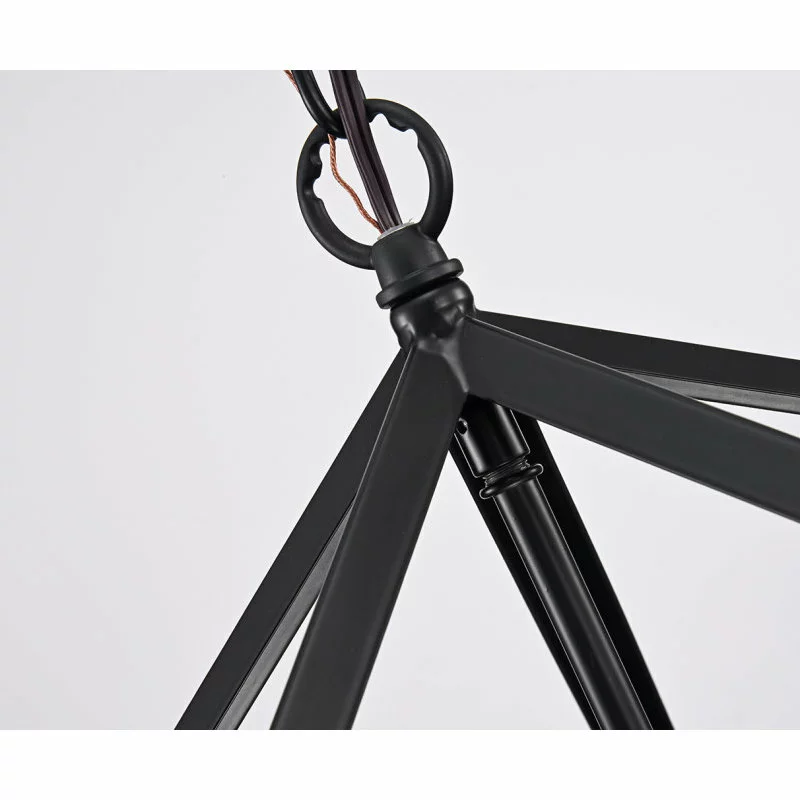 Edvivi Lighting 4-Light Matte Black Geometric Cage Chandelier With Brushed Nickel Farmhouse 3 Edvivi Lighting 4-Light Matte Black Geometric Cage Chandelier With Brushed Nickel Farmhouse - Image 3