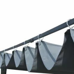 Vida XL International B.V. VidaXL Gazebo With Sliding Roof Poly Rattan 118.1" Gray And Anthracite Canopy -Ceiling Lighting Shop 1b110fba0ec74b4e 2383 w800 h800 b0 p0