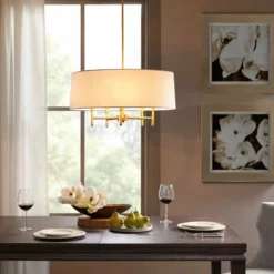 Olliix Hampton Hill Presidio 5-Light White Drum Shade Chandelier White/Gold -Ceiling Lighting Shop 1b217eeb01bd022f 2215 w800 h800 b0 p0