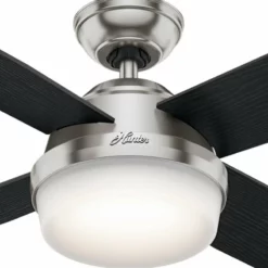 Hunter Fan Company 52" Dempsey Brushed Nickel Ceiling Fan With Light/Remote -Ceiling Lighting Shop 1b91d62e0f8fce59 9860 w800 h800 b0 p0