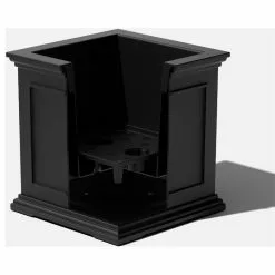 Veradek Brixton Cube Planter, 20", Black -Ceiling Lighting Shop 1bd108960180295a 6724 w800 h800 b1 p0
