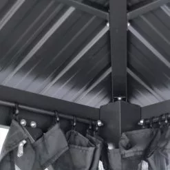 GDFStudio Hester Outdoor Modern Aluminum Hardtop Gazebo, Black 12 GDFStudio Hester Outdoor Modern Aluminum Hardtop Gazebo, Black -Ceiling Lighting Shop 1bd1ef340f906b59 9359 w800 h800 b0 p0