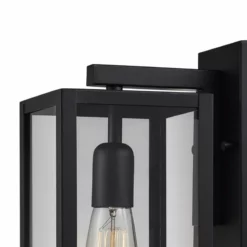 Globe Electric Bowery 1-Light Matte Black Indoor/Outdoor Wall Sconce With Clear Glass Shade -Ceiling Lighting Shop 1d01c85d0195577f 0112 w800 h800 b0 p0