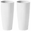 Veradek Pure Series Selena 28" Planter, White, 28 In. - Two Pack