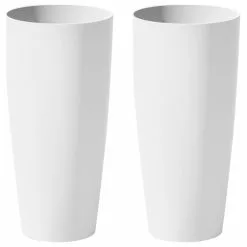 Veradek Pure Series Selena 28" Planter, White, 28 In. - Two Pack