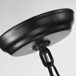 Edvivi Lighting 4-Light Matte Black Lantern Pendant Chandelier 12" With Nickle Or Black Sleeve -Ceiling Lighting Shop 1fa177180edcb4db 5981 w800 h800 b0 p0