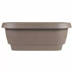 Bloem Deck Balcony Rail Planter 24", Chocolate