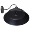 Yescom Retro Light Wall Sconce Wall-Mounted Metal Lampshade Gooseneck, Black, 14"x13"