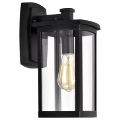 CHLOE Lighting, Inc. CHLOE Lighting QUILL Transitional 1-Light Textured Black Outdoor Wall Sconce -Ceiling Lighting Shop 22b1bbc50fdd439f 5610 w800 h800 b1 p0