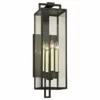 Troy Lighting Beckham Outdoor Wall Sconce, Forged Iron Finish, 4-Light