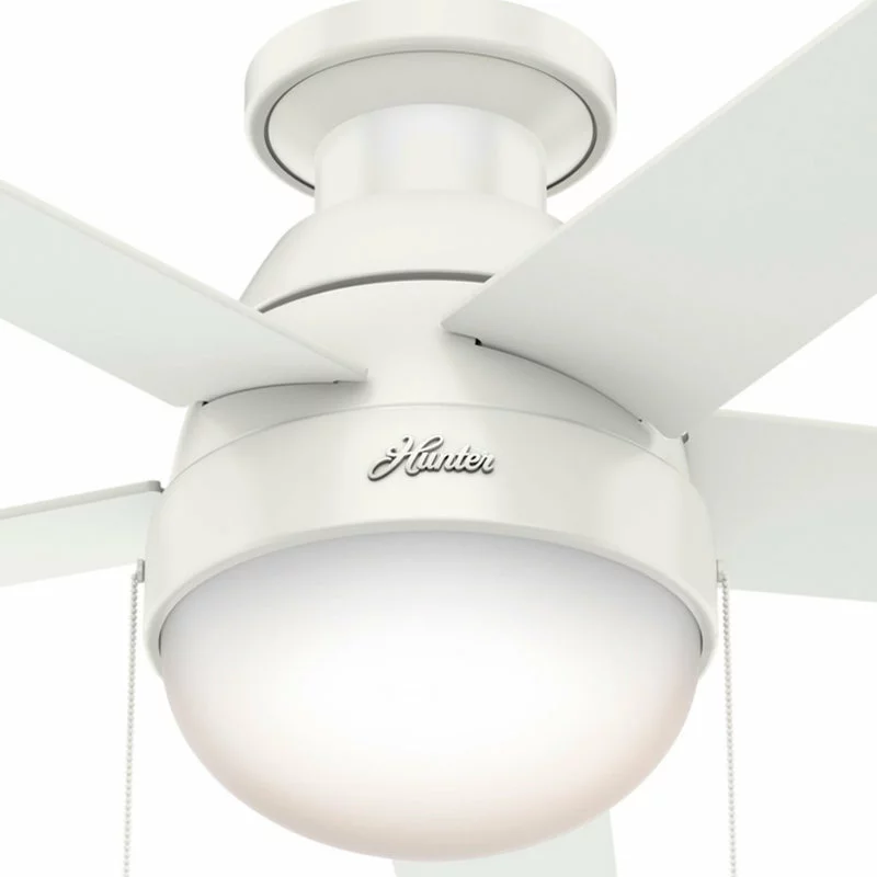 Hunter Fan Company 46" Anslee Low Profile Ceiling Fan With Light, Fresh White 8 Hunter Fan Company 46" Anslee Low Profile Ceiling Fan With Light, Fresh White - Image 8