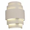 AmeriTec Lighting Ziggurat Outdoor Wall Light, Paintable Bisque, Open Top