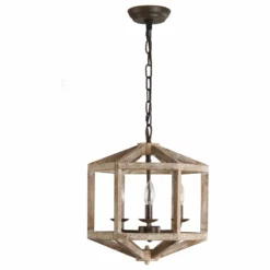 Oaks Aura 3-Light Antique Wood Chandelier, Weathered Wood -Ceiling Lighting Shop 25414b1e0edb839f 1260 w800 h800 b1 p0