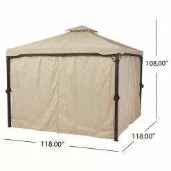GDFStudio GDF Studio Sonoma Outdoor Gazebo Canopy With Net Drapery, Beige 15 GDFStudio GDF Studio Sonoma Outdoor Gazebo Canopy With Net Drapery, Beige -Ceiling Lighting Shop 276186000238337a 8181 w800 h800 b1 p0