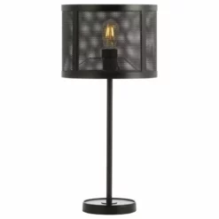 JONATHAN Y Wilcox 25" Minimalist Metal LED Table Lamp, Black