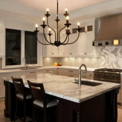 LNC Lighting LNC Modern Farmhouse Candle-Style 9-Light Black Chandelier -Ceiling Lighting Shop 27f12e69033a9d8d 8731 w800 h800 b0 p0