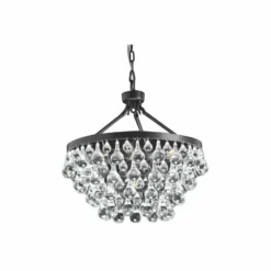 Crystal Chandeliers Antique Black 5-light Crystal Drop Chandelier
