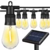 Yescom 48' Solar String Lights 15 LED Bulbs Outdoor Patio Bistro Wedding Christmas