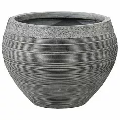 LuxenHome Stone Finish Pottery Bowl Planter (Small)