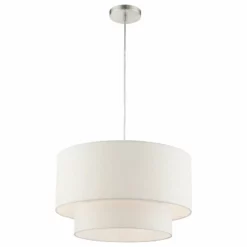 Livex Lighting Inc. Meadow 3 Light Pendant, Brushed Nickel, 20" -Ceiling Lighting Shop 2a91b1cc0f7cc38f 9186 w800 h800 b1 p0
