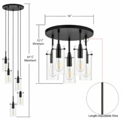 Linea Di Liara Effimero 5-Light Cluster Pendant, Black -Ceiling Lighting Shop 2bc1b1830d261eb7 4818 w800 h800 b1 p0
