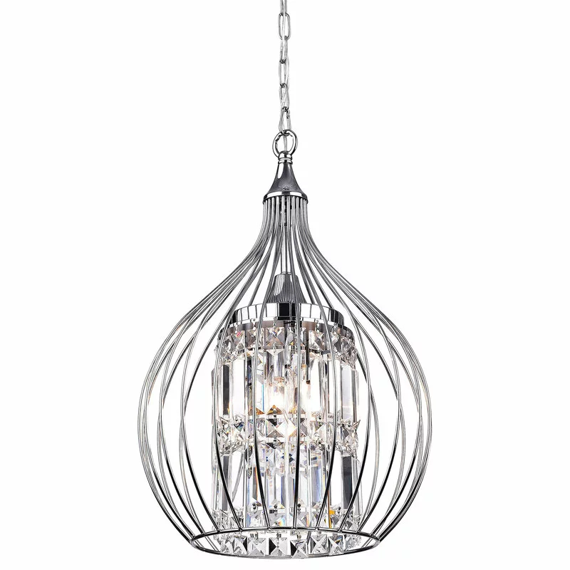 Greenville Signature Acatia 3-Light Chrome Foyer Pendant 3 Greenville Signature Acatia 3-Light Chrome Foyer Pendant - Image 3