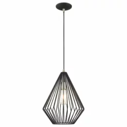 Livex Lighting Inc. Livex Lighting Black 1-Light Mini Pendant