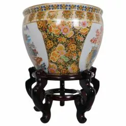 Oriental Furnishings Chinese Porcelain Fish Bowl Planter, Satsuma Geishas, 10" -Ceiling Lighting Shop 2e7169340307eef0 4726 w800 h800 b1 p0