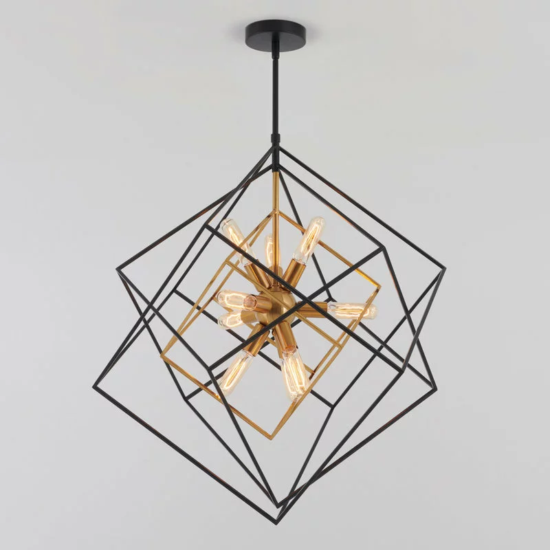 Artika Imperium 9-light Chandelier, Black & Gold 2 Artika Imperium 9-light Chandelier, Black & Gold - Image 2