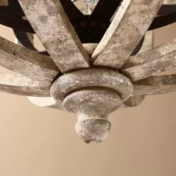 HOMARY Retro Rustic Weathered Wooden Globe Metal Orb Crystal 3-Light/5-Light Chandelier -Ceiling Lighting Shop 2fd146700eec82fd 5234 w800 h800 b0 p0