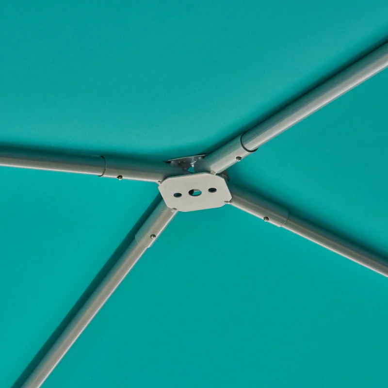 GDFStudio GDF Studio Poppy Outdoor 11.5'x11.5' Modern Gazebo Canopy, Teal 5 GDFStudio GDF Studio Poppy Outdoor 11.5'x11.5' Modern Gazebo Canopy, Teal - Image 5