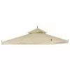 Yescom 10'x10' Canopy Top Replacement For Arrow Gazebo 2 Tier Beige Outdoor