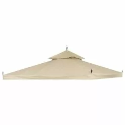 Yescom 10'x10' Canopy Top Replacement For Arrow Gazebo 2 Tier Beige Outdoor