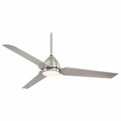 Minka Aire Java 54 In. LED Indoor/Outdoor Brushed Nickel Wet Ceiling Fan