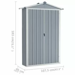 Vida XL International B.V. VidaXL Garden Shed Gray Galvanized Steel Outdoor Garden Tool Storage House -Ceiling Lighting Shop 3051e8d902860690 2947 w800 h800 b1 p0