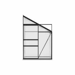 Vida XL International B.V. VidaXL Greenhouse Anthracite Aluminum 50.9 Ft³ Conservatory Garden Plant House -Ceiling Lighting Shop 31011f9d03934f6f 1092 w800 h800 b1 p0