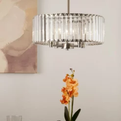 Kira Home Delilah 16" Crystal Drum Chandelier, Beveled Glass Panels -Ceiling Lighting Shop 31112a9600ca77ec 8435 w800 h800 b0 p0